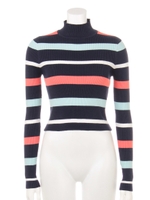 【MINKPINK】(ミンクピンク) MULTI BORDER KNIT/MULTI