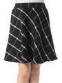 ウィンドーペンチェックシャギースカート/Gray