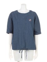 デニム プルオーバー ブラウス/L/BLU