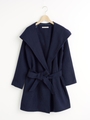 ドレープガウンコート/ネイビー