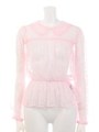 フラワーレースシースルーブラウス/PINK