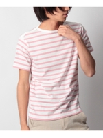 ボーダークルーネックTシャツ/レッド(162)