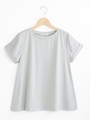 袖異素材AラインTシャツ/L／グレー