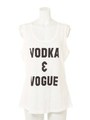 【MINKPINK】(ミンクピンク) PRINT TANK TOP/WHITE-BLACK