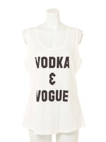【MINKPINK】(ミンクピンク) PRINT TANK TOP/WHITE-BLACK