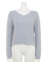 アンゴラパールＶニット/キャメル