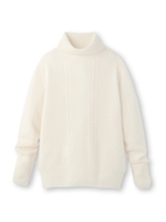 カシミヤタートルネックニット/ベージュ(052)