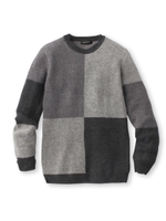 カラーブロッキングニットトップス/ネイビー(593)