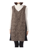 カラーリングツイードワンピース/オレンジ(467)