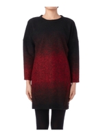 グラデーションウール混ワンピース/ワインレッド(463)