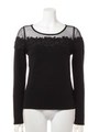 シースルーチュールレースTOP/BLK
