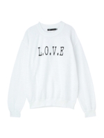 プリント裏毛プルオーバー/ホワイト(001)