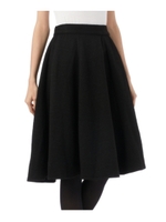 膝丈フレアスカート/ブラック(119)