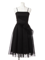 Ladyフォルムタックフレアーワンピース/ネイビー