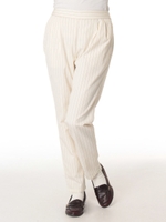 ・ストライプアイボリーテーパードパンツ/Ivory