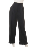 【MODE】ロールUPワイドテーパードPT/ブラック