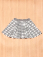 ☆千鳥格子フレアースカート/グレー