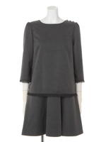 ＦＲＩＮＧＥＤ　ＦＬＡＩＲ　ＤＲＥＳＳ/グレー