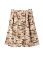 カモフラージュミモレ丈スカート/カーキ(127)