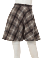 バックリボンチェックフレアスカート【2/8(月)23:59販売終了】/ライトブルー