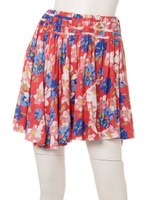 フラワーギャザーミニスカート/ネイビー