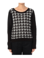 千鳥格子起毛ニット/ブラック(119)
