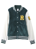 FLUFFY STADIUM JACKET/グリーン