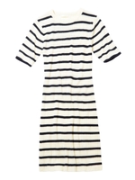 ＰＪ／洗えるウールボディコンシャスワンピ/ボーダーBR/WT
