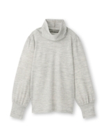 ウール混ジャージオフタートルカットソー/ブラック(019)