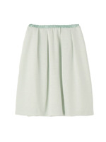 サテン切り替えコードレーンフレアスカート/ブルー(392)