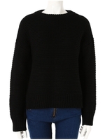 バックロングリブニット/グレー