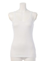 【BED&BREAKFAST】Soft Broad Stitch Tank/WHITE