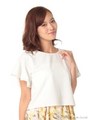 【Cherite by PRIME PATTERN】ドロップラッフルTシャツ/クロ