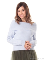 オフショル袖ケーブルPO/ラベンダー