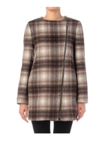 オンブレーチェックシャギーコート/ブラック(219)