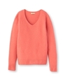 カシミヤVネックニットプルオーバー/ライトオレンジ(066)