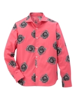 ボーラーハットプリントホリゾンタル シャツ/ラズベリーピンク(173)