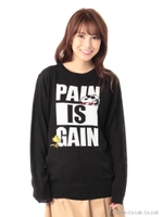 ロゴデザインニット/グリーン