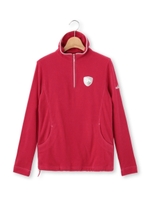 ワッペンつきハーフジップポロシャツ/オフホワイト(003)