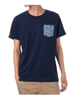 幾何学柄ワンポケットTシャツ/グレー系(912)