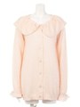 Frill Callor Cardigan/Light Pink