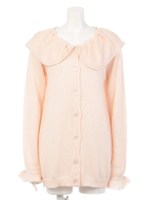 Frill Callor Cardigan/Light Pink