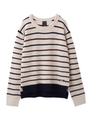 STRIPED RIB KNIT TOP/ネイビー