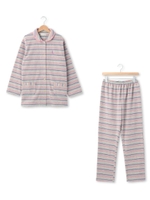 narue(ナルエー) 裏起毛マルチボーダー上下ナイティ/ライトグレー(111)