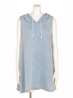 カットデニムフレアーOP/ＳＡＸ