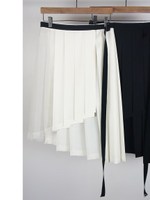 TWIL WRAP SKIRT/ブラック