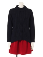 BI-COL CABLE KNIT SET UP ONEPIECE/ホワイト(030)