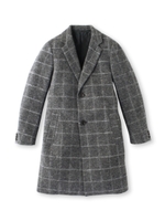 ウインドーペインウールコート/ネイビー(093)