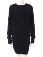 ケーブル編みニットセットアップ/ベージュ