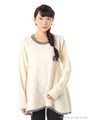 プレゼントBOXジャガードニットチュニック/オフホワイト